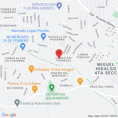 Temazcal Huehueteotl map