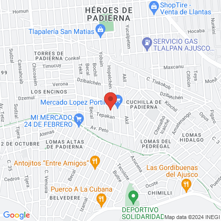 EL CENTRO CANINO map