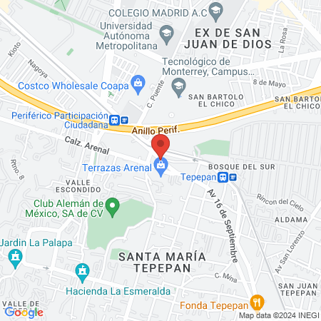 Centro de Atención del pie map