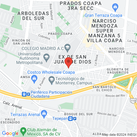 Centro de Salud T-1 Ejidos de Huipulco map