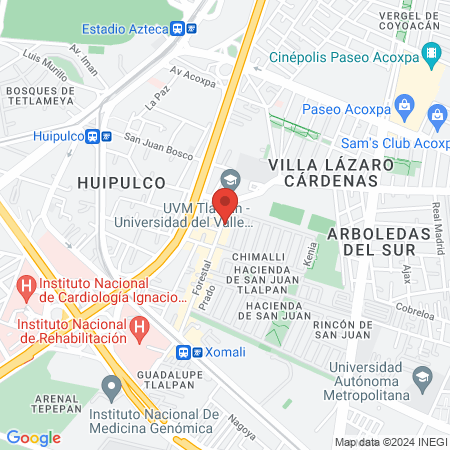 Grupo AA 24 Horas Coyoacan map