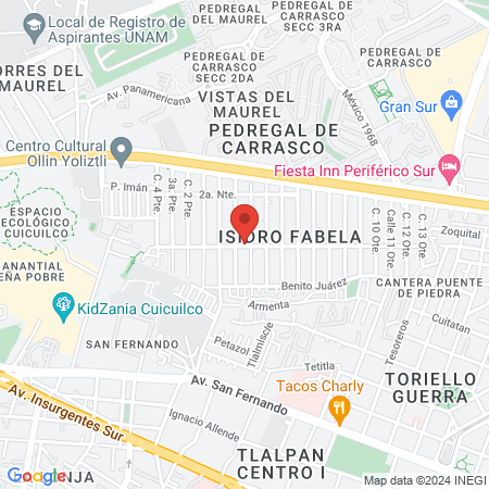 Clínica Dental Pedraza CDMX map