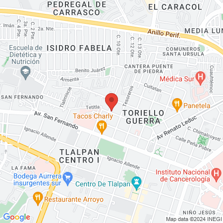 Sarah Jacqueline Sanchez Soto Cirujano General Tlalpan map