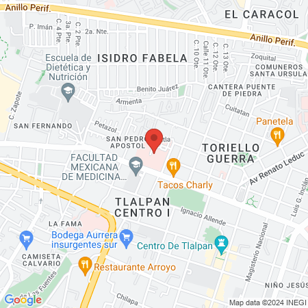 Issste San Fernando map