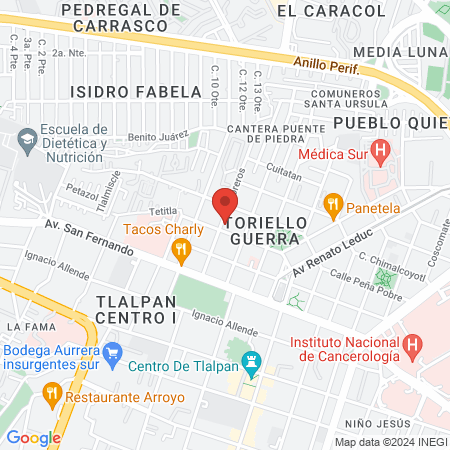 Asociación Mexicana de la Enfermedad de Huntington map