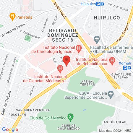 Unidad del Paciente Ambulatorio, INCMNSZ map