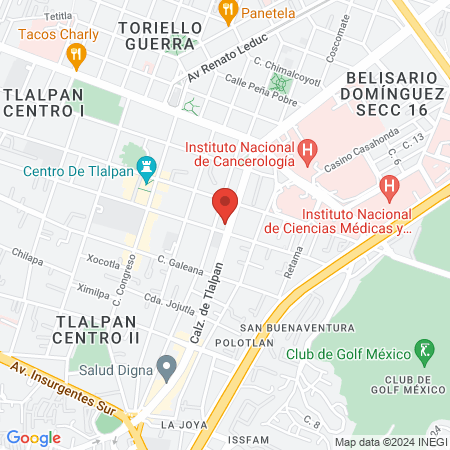 Shakti Yoga studio Tlalpan map