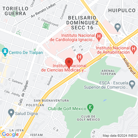 Instituto Nacional De Psiquiatria map