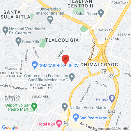 María Noelia Arvizu Mortero Dermatólogo Tlalpan map