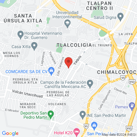 Veterinaria los Cachorros map