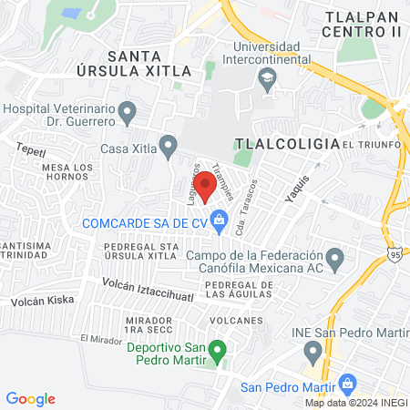 Veterinaria los Cachorros map