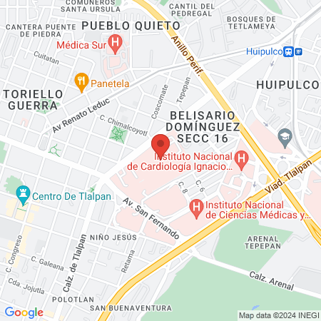 INER - Instituto Nacional de Enfermedades 6009957Respiratorias map