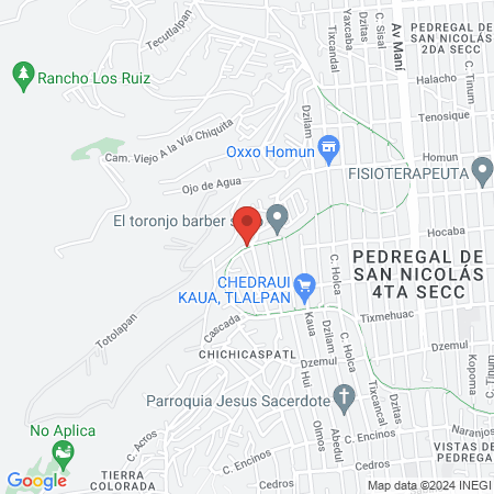 Santo barrio barber shop map