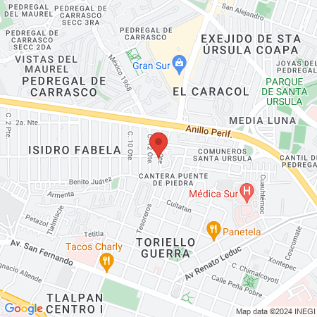 Dr. Paredes Ceseña map