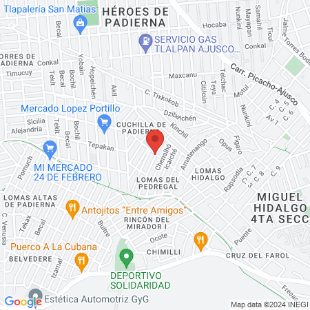 Rosa Maria Perez Granados Dentista Tlalpan map