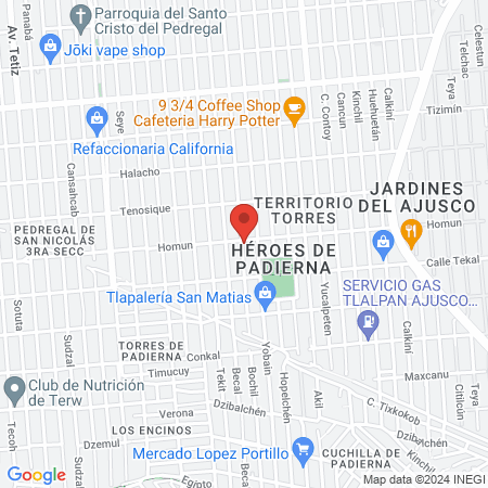 Klínica Dental Pakal map