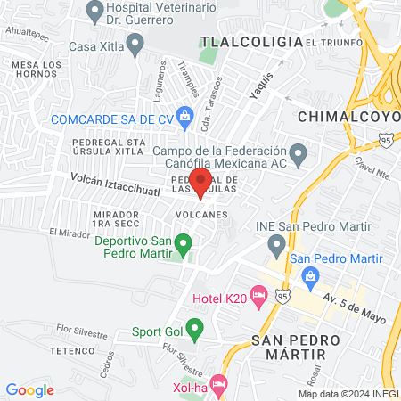 Veterinaria Volcanes map