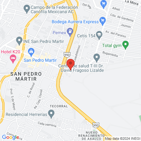 Veterinaria arriba de pastelería map