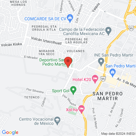 Dra. María Celia Calderas Jiménez, Médico general map