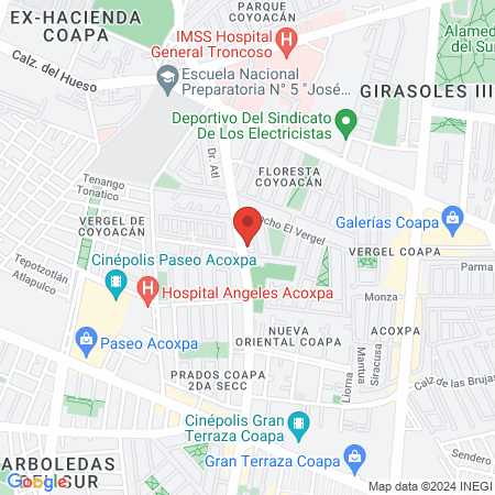 Odontopediatra Ciudad de Mexico map