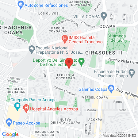 Médica Montserat Sucursal Coapa map