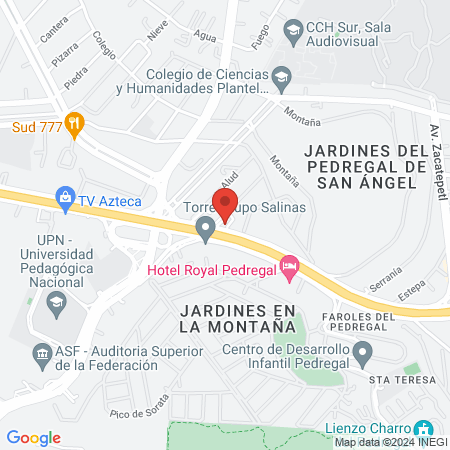 PODeSUR Pedregal map