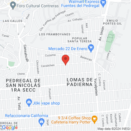 Dr Francisco Isai Arciniega. Consultorio Dental AB Padierna Ortodoncia Gnatologica y Ortopedia Maxilofacial. map