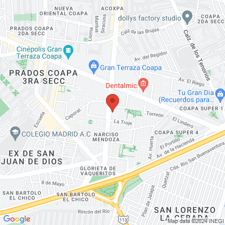 Dr. Arturo Torres y Gutiérrez Rubio, Internista map