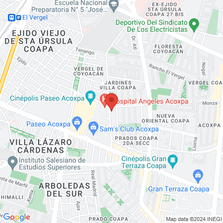 Dra. Leticia Rosas Zúñiga map