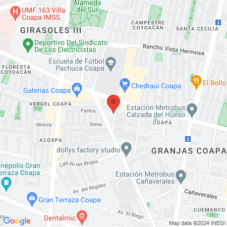 Dra Martha María Morales Leslie map