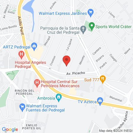 Silvia Galván Image Studio, Pedregal map