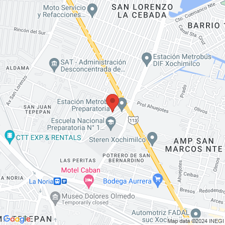 Yoga en Síntesis Xochimilco map