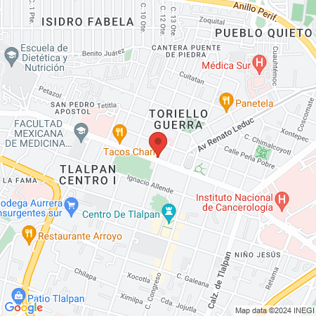 Andrea Rebeca Hernández Hernández Médico General Tlalpan map