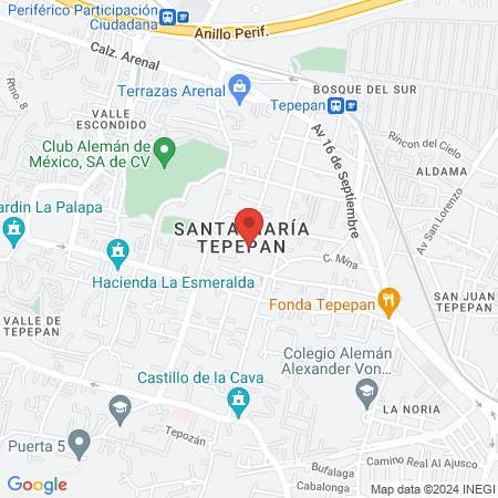 Centro de Atención Medica Primaría Tepepan map