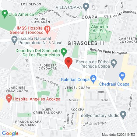 Consultorios VT Coapa map