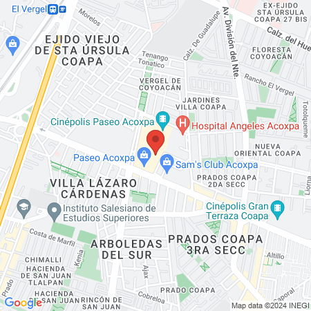 Dr. Abraham Orozco Mendoza Cirujano, maxilofacial map