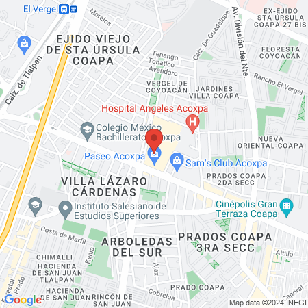 Urólogo CDMX sur - Dr. Carlos Alberto González Espinosa map