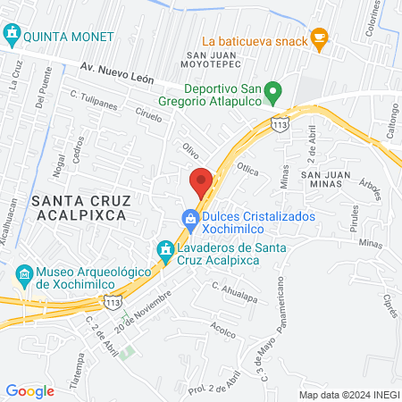 Gym Elite Team Pro Santa Cruz Acalpixca map