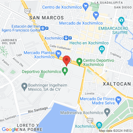 Alberca Xochimilco map