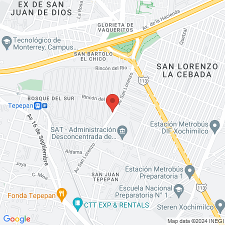 Nailkery Xochimilco map