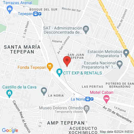 Clinica Tepepan UAM map