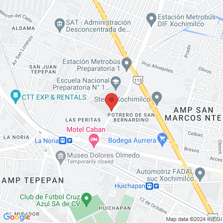 Colposcopia Xochimilco map