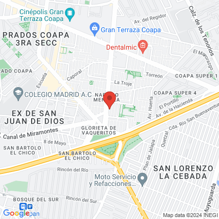 Dra. María de la Luz Arredondo Gallegos, Endocrinólogo map