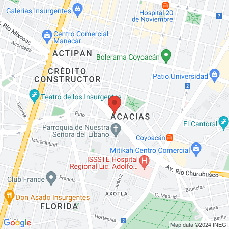 Dra. Ebenezer Alvarez Romero map