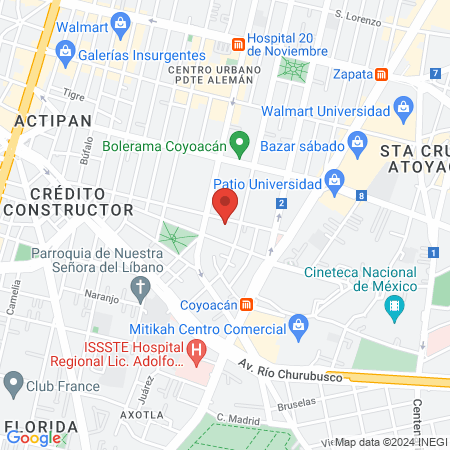 Doctora Claudia Ayala map