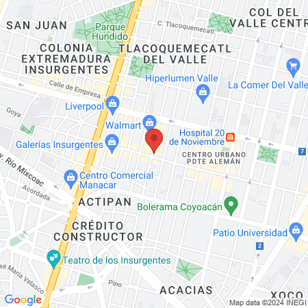 Clinicum Del Valle map