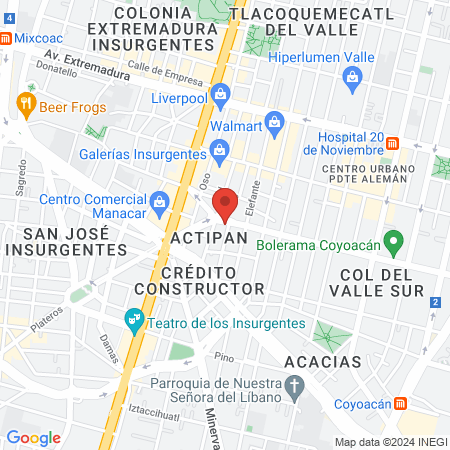 Dentista Fernando Galindo. Consultorio Dente. map