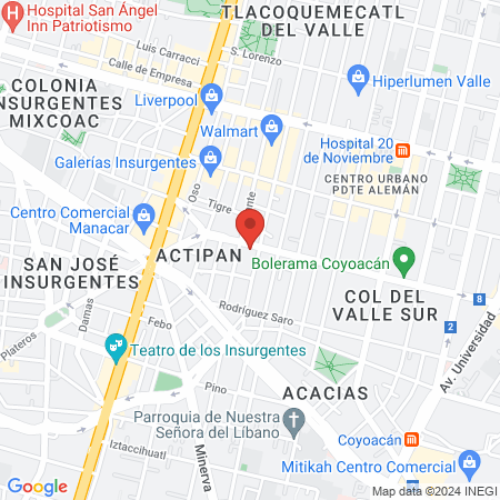 NeoDent Del Valle map