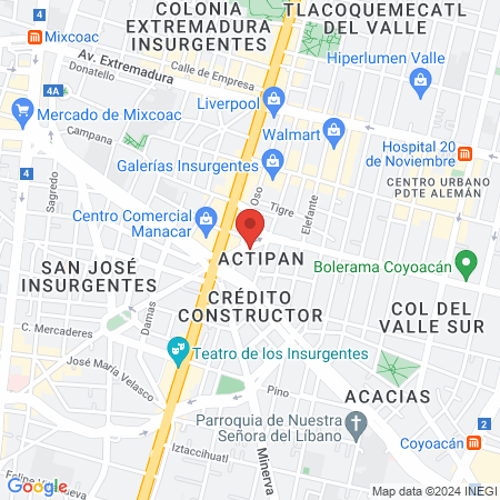 Doctora Martha Abaunza map