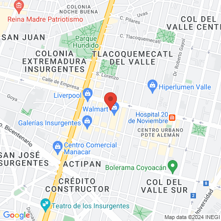 Clinica De Terspia Fisica Y Rehavilitacion map